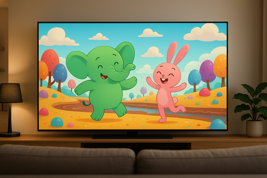 animation on a big size tv. Don't use any copyrighted image