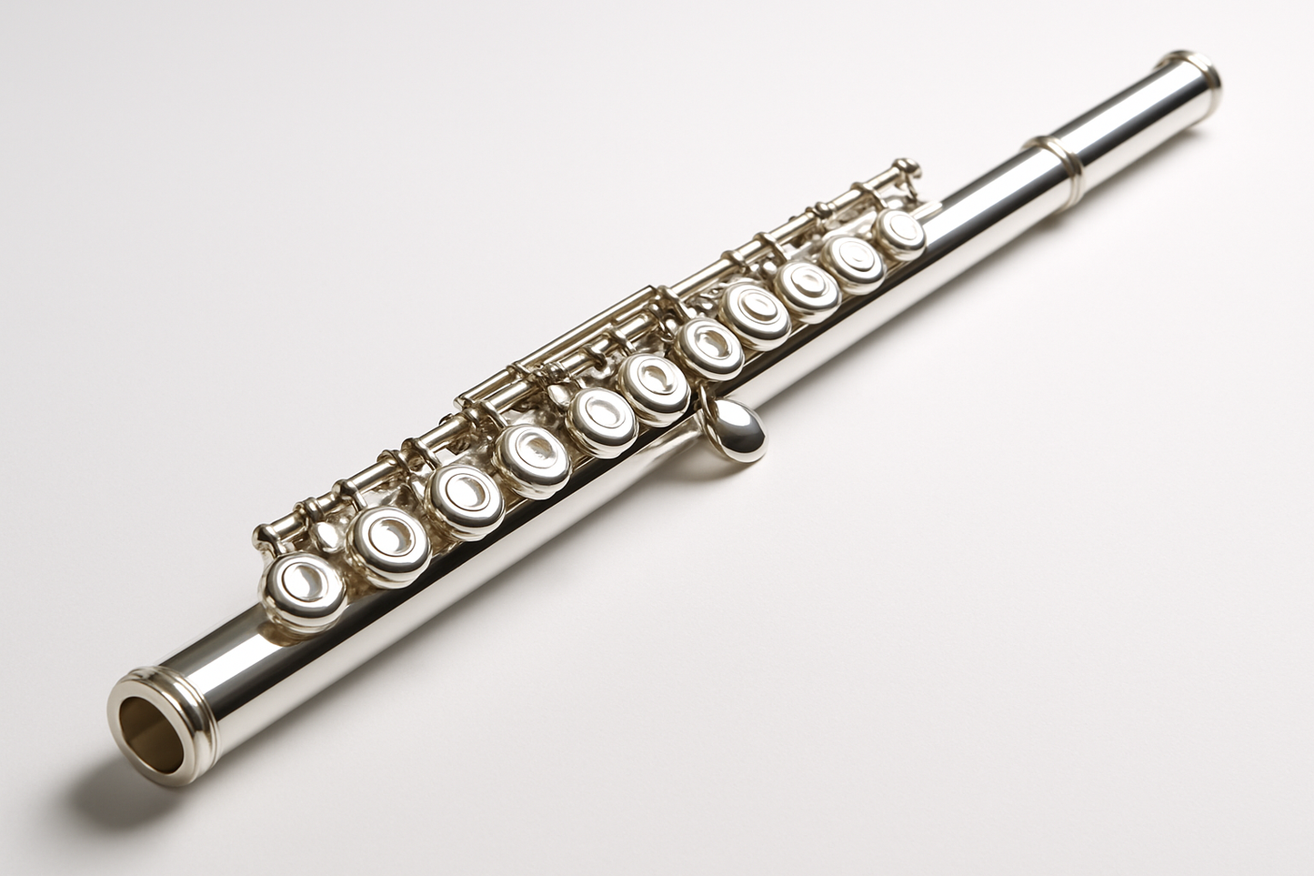Flute on a white background