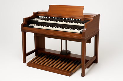 hammond organ B3 con fondo blanco
