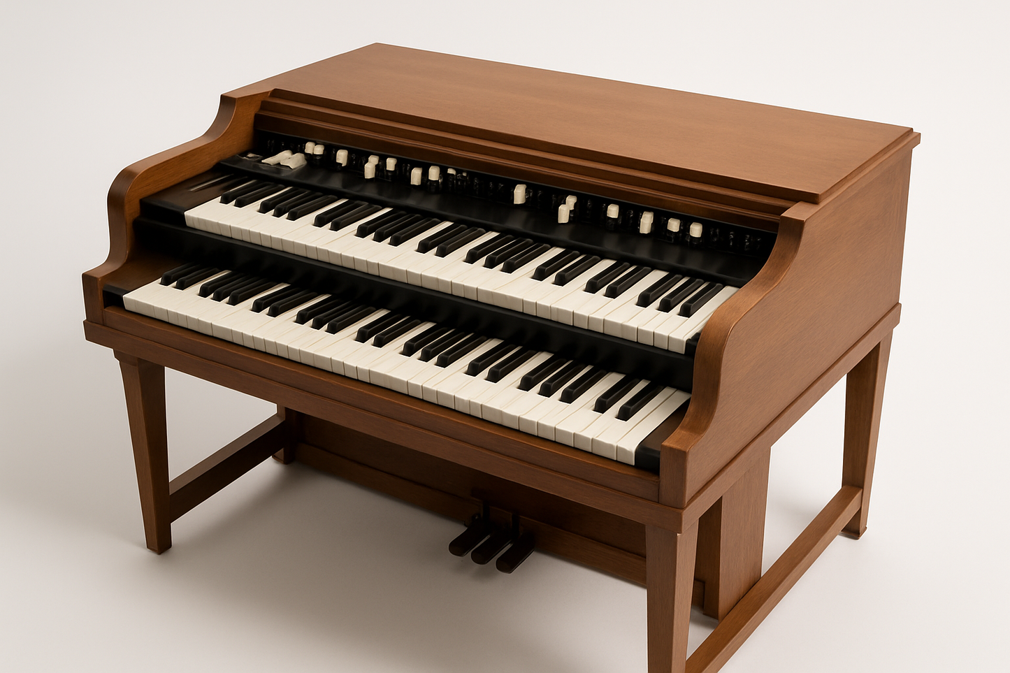 hammond organ on white background