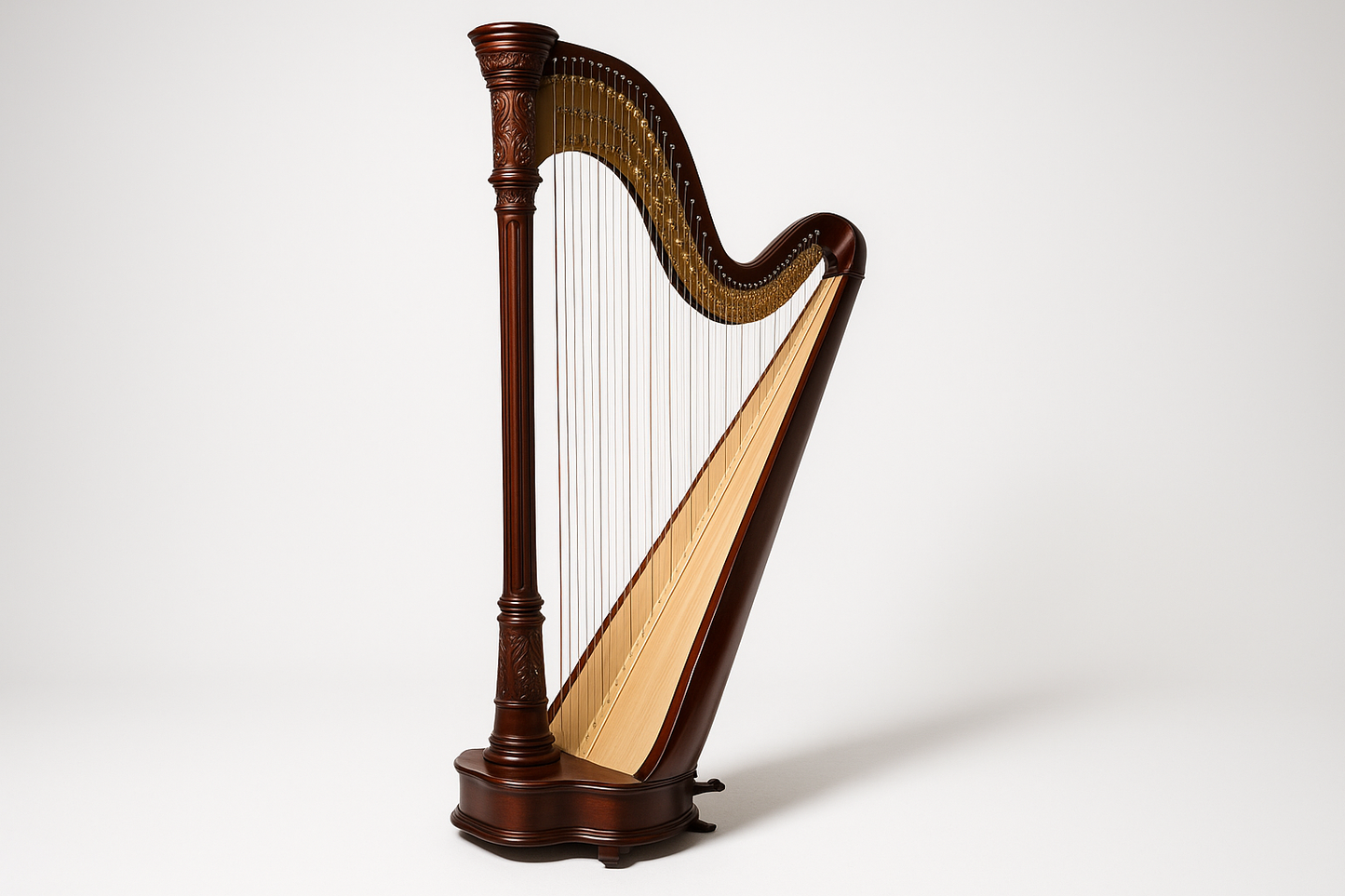 harp on white background