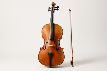 violoncello on a white background